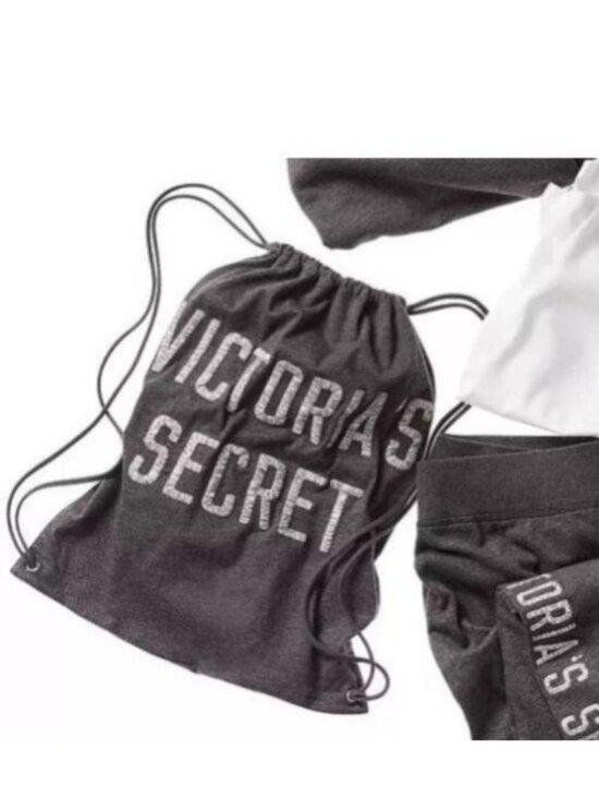 Victoria's Secret Handbags - Victoria's Secret | Charcoal Gray Drawstring Gym Bag